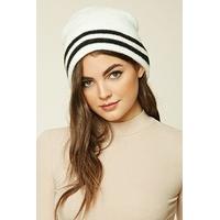 Striped Ribbed Knit Beanie