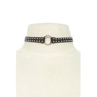 studded faux suede choker