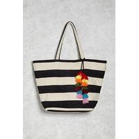 Striped Tasseled Tote Bag