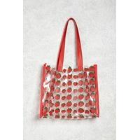Strawberry Print Clear Tote Bag
