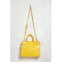 structured faux leather satchel