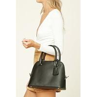 Structured Faux Leather Satchel