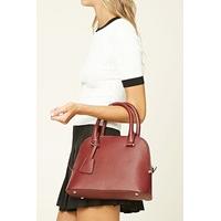 Structured Faux Leather Satchel