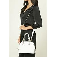 Structured Faux Leather Satchel