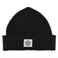 stone island junior boys knitted logo beanie