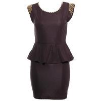 stud peplum dress