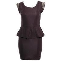 studded peplum dress