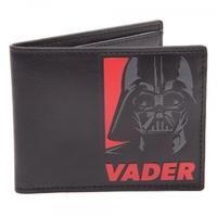 star wars darth vader red logo bi fold wallet