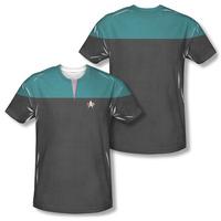 Star Trek Voyager - Command Uniform Costume Tee (Front/Back Print)