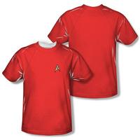 star trek red shirt costume tee frontback print