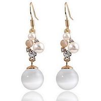 Stud Earrings Imitation Opal Pearl Opal Alloy Natural Fashion Jewelry White Jewelry Daily 1 pair