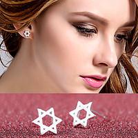 Star Non Stone Stud Earrings Jewelry Wedding Party Halloween Daily Casual Alloy Silver Plated 1 pair Silver