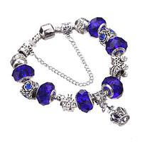 Style Silver Crystal Charm Bracelet for Women Beads DIY Jewelry #YMGP1017 Christmas Gifts