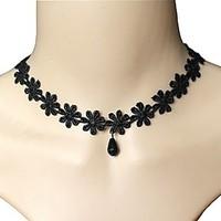 Star Necklace Crystal Choker Necklaces Jewelry Wedding Party Daily Casual Geometric Bohemia Punk Double-layer Alloy 1pc Gift Black