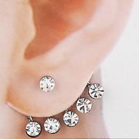 stud earrings alloy fashion silver jewelry wedding party daily 1pc