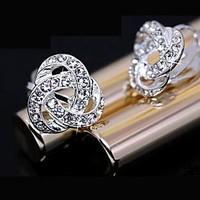 Stud Earrings Rhinestone Alloy Fashion Jewelry Daily 2pcs