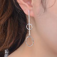 Stud Earrings Hoop Earrings Alloy Tassels Fashion Simple Style Circle Gold Silver Jewelry Party Daily Casual 1 pair
