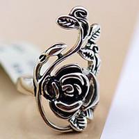 Statement Rings Alloy Flower Vintage Victorian Carved Jewelry Party Daily