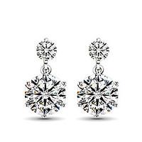 stud earrings sterling silver simulated diamond screen color jewelry 2 ...