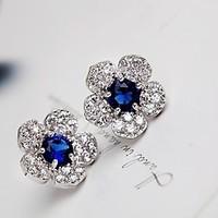 stud earrings drop earrings cubic zirconia platinum plated alloy fashi ...