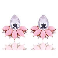Stud Earrings Crystal Crystal Alloy Flower Style Geometric Flower Jewelry Party Daily Casual 1 pair