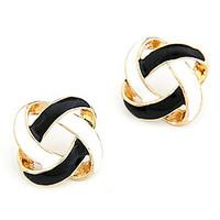 stud earrings basic simple style hollow alloy jewelry golden jewelry f ...