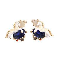 Stud Earrings Crystal Animal Design Euramerican Fashion Adorable Chrome Jewelry For Wedding Party Birthday Gift 1 pair