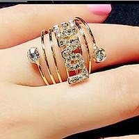 Statement Rings Cubic Zirconia Simulated Diamond Alloy Star Fashion Jewelry Party 1pc