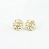 Stud Earrings Crystal Rhinestone Gold Plated Simulated Diamond 18K gold Fashion Gold Jewelry 2pcs