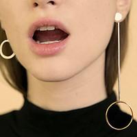 Stud Earrings Hoop Earrings Copper Fashion Silver Golden Jewelry Party Daily Casual 1 pair