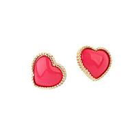 stud earrings zircon alloy heart heart black red blue jewelry daily