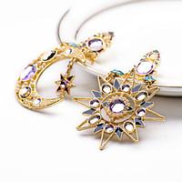 stud earrings crystal unique design fashion bohemian personalized chro ...