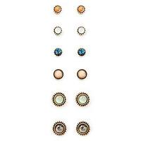 Stud Earrings Euramerican Fashion Vintage Alloy Round Jewelry For Daily 1set