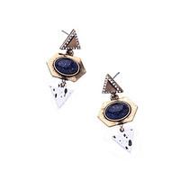 stud earrings crystal euramerican personalized chrome triangle shape r ...