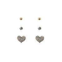 Stud Earrings Earrings Set Rhinestone Simulated Diamond Alloy Heart Heart Jewelry Wedding Party Daily Casual Sports 6pcs