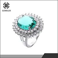 Statement Rings Fashion Luxury Zircon Cubic Zirconia Platinum Plated Jewelry For Party 1pc