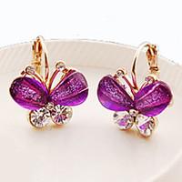 Stud Earrings Crystal Crystal Rhinestone Alloy Purple Green Blue Jewelry Daily Casual 1 pair