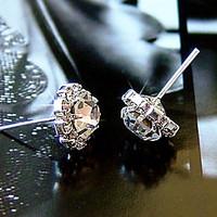 stud earrings zircon cubic zirconia rhinestone simulated diamond alloy ...