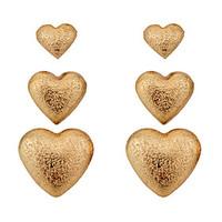 Stud Earrings Alloy Heart Simple Style Heart Silver Golden Jewelry Party Daily Casual 1set