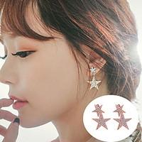 Stud Earrings Crystal Simple Style Crystal Alloy Star Jewelry ForWedding Party Special Occasion Halloween Anniversary Birthday