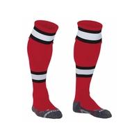 stanno league football socks red white