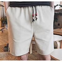 straight shorts pants going out casualdaily simple solid mid rise draw ...