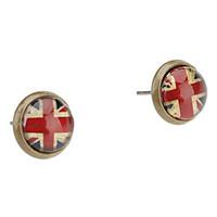 Stud Earrings Acrylic Alloy British Flag The Union Jack Jewelry Daily