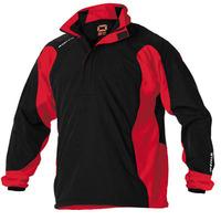 stanno santos micro half zip top black red