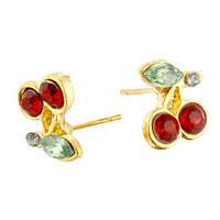 stud earrings crystal alloy red jewelry daily