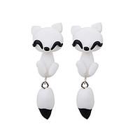 stud earrings silicone fashion animal shape white jewelry daily casual ...