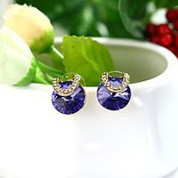 Stud Earrings Jewelry Euramerican Fashion Personalized Crystal Alloy Jewelry Jewelry For Wedding Party Anniversary 1 Pair