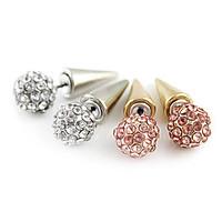 Stud Earrings Alloy Rhinestone Simulated Diamond Birthstones Silver Golden Jewelry Daily