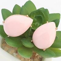 stud earrings resin alloy fashion drop black beige green blue pink jew ...