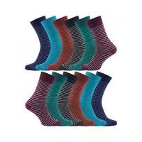 Striped Socks - 12 Pairs